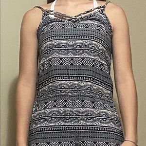 black and white romper